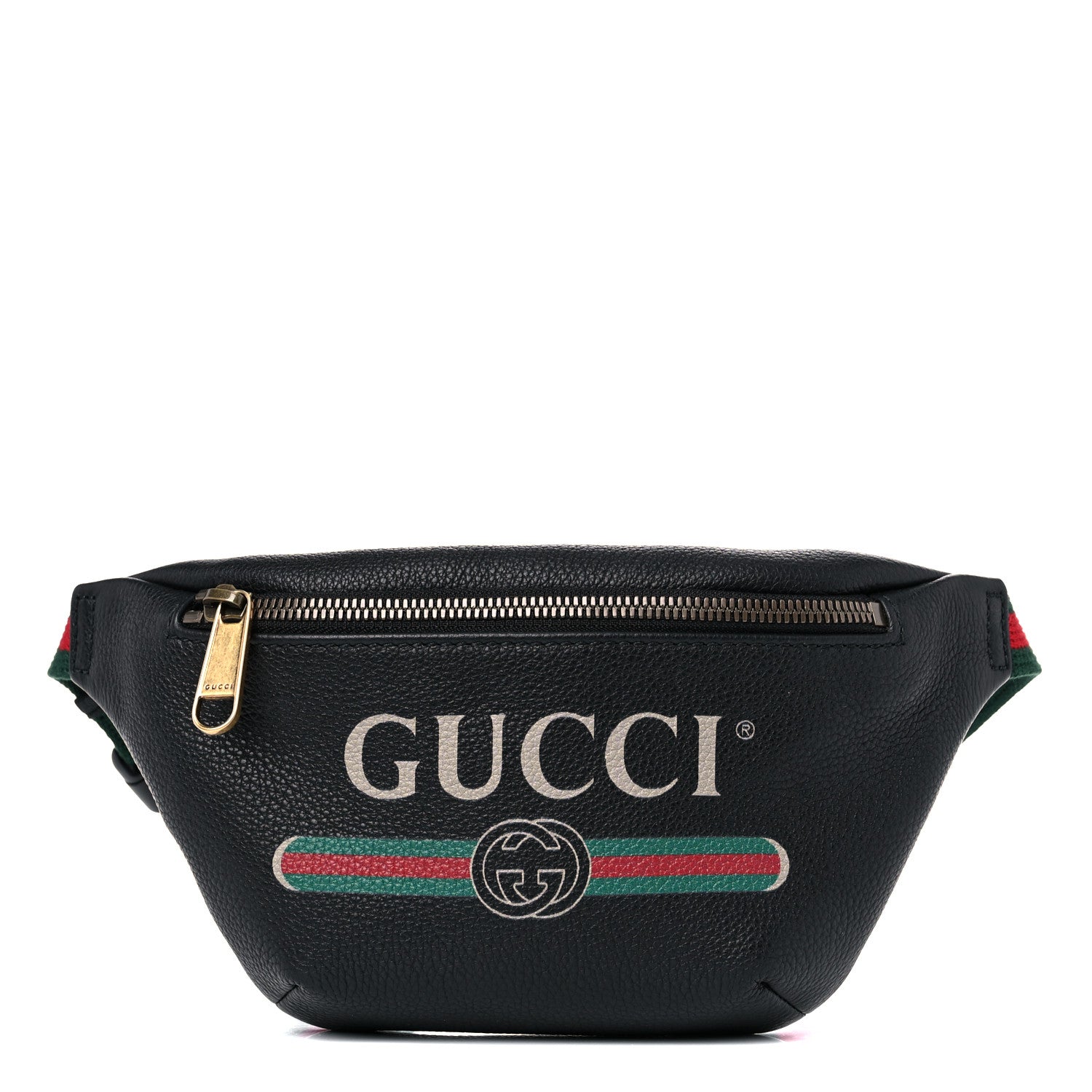 Gucci Grained Calfskin Small Logo Belt Bag Black 1 of 10