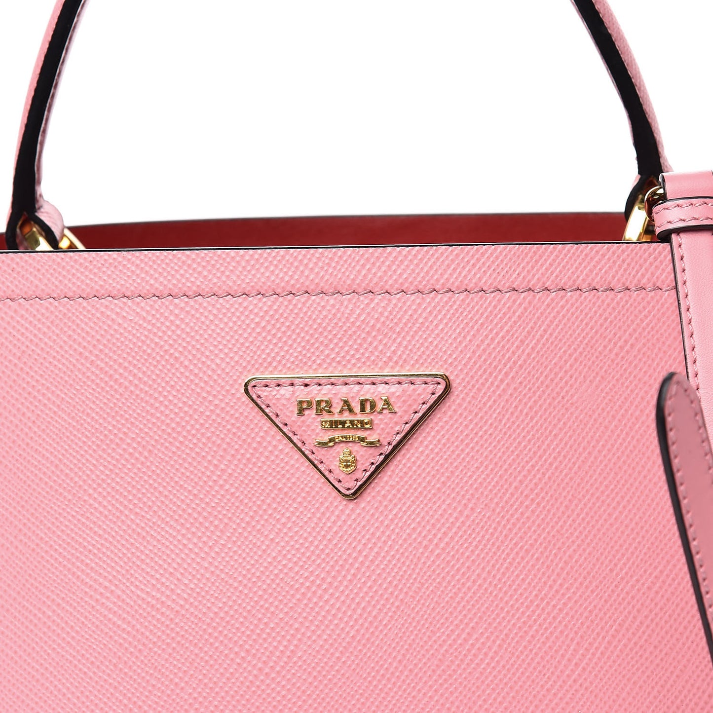 Saffiano Cuir Medium Panier Bucket Bag Petalo Fuoco