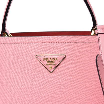 Prada Saffiano Cuir Medium Panier Bucket Bag Petalo Fuoco 9 of 9