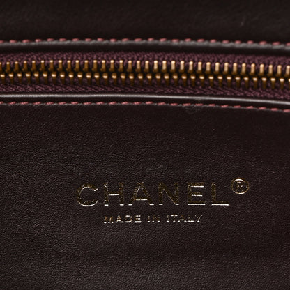 Chanel Lizard Lambskin Quilted Large Perfect Edge Flap Burgundy 6 of 10