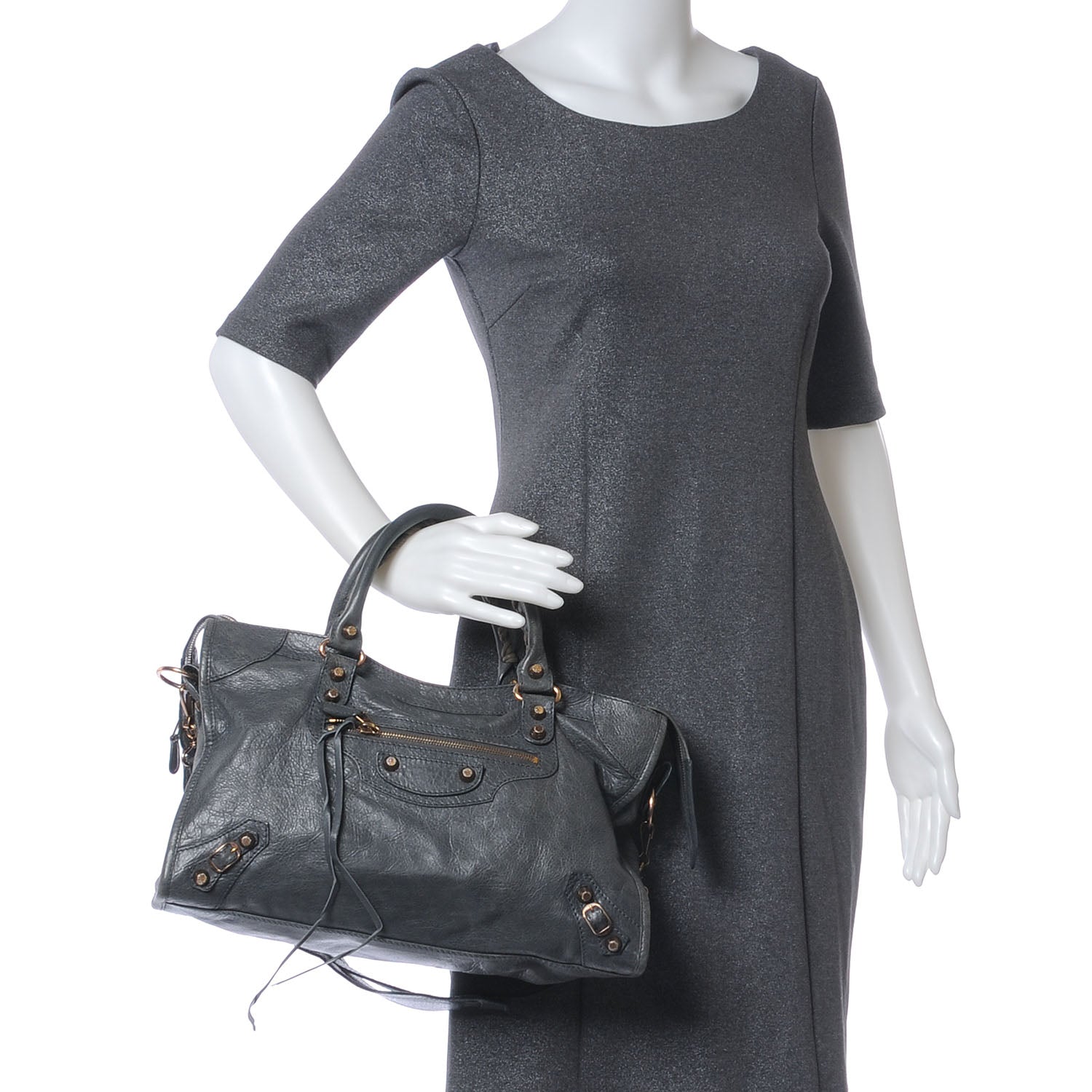 Balenciaga Agneau Giant 12 Rose Gold Hardware City Gris Tarmac 2 of 7