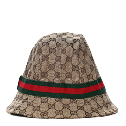 Gucci Monogram Web Bucket Hat L Brown 3 of 6