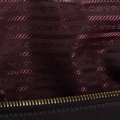 Prada Saffiano Lux Large Double Zip Tote Bordeaux 18 of 19