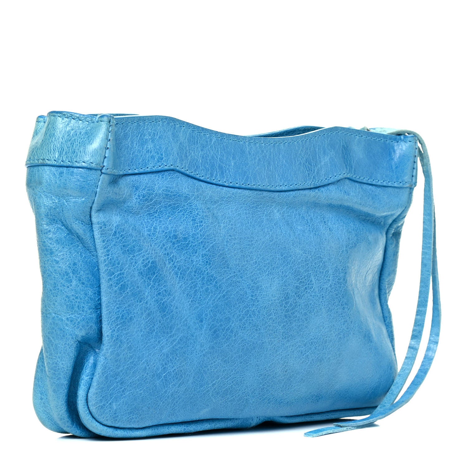 Balenciaga Chevre Classic Hardware Porte Toilette Makeup Clutch Turquoise 3 of 9