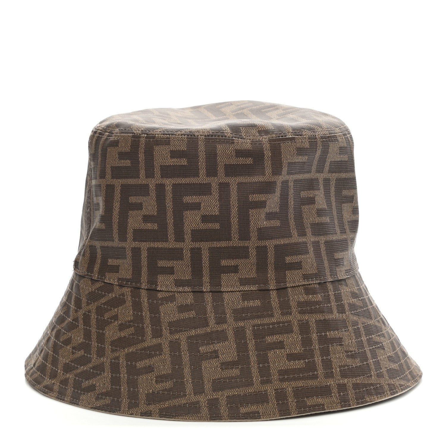 Fendi Technical Fabric FF Reversible Bucket Hat M Tobacco Beige 1 of 6