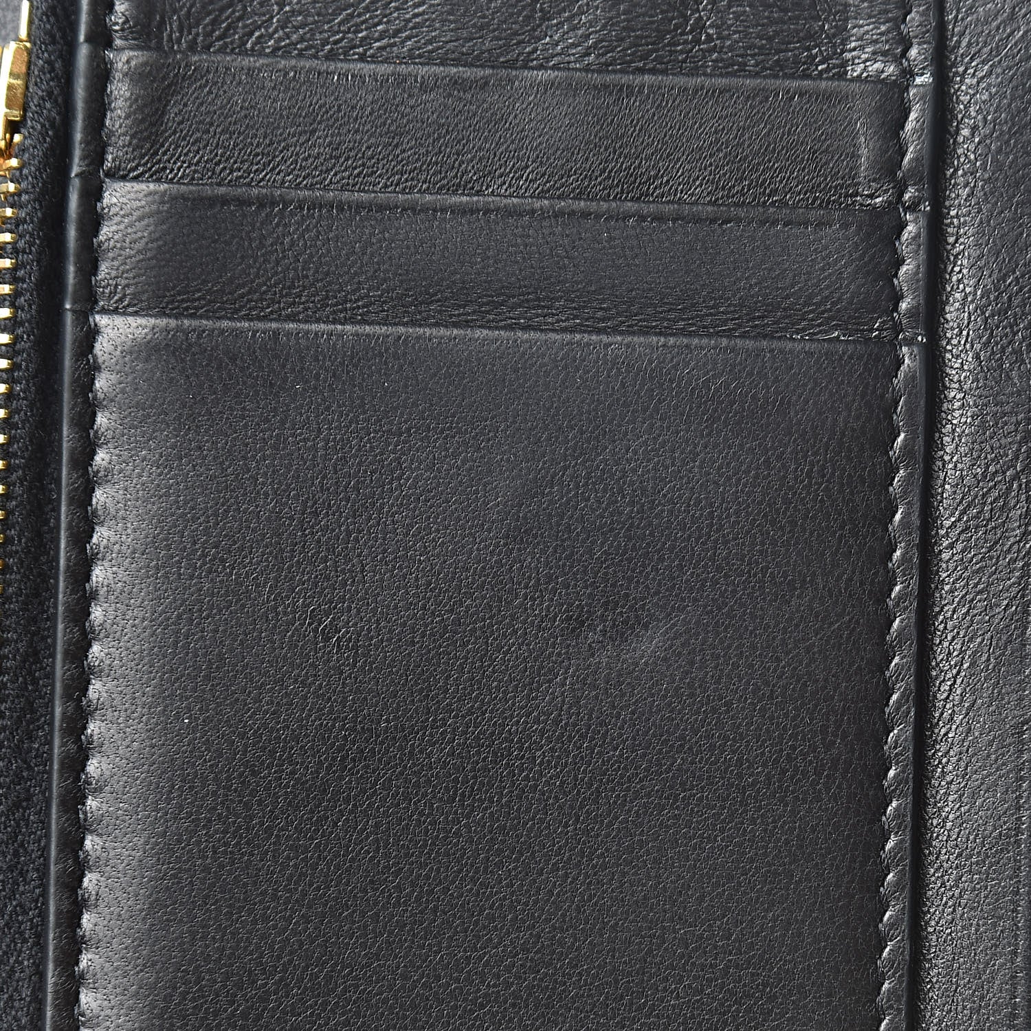 Saint Laurent Lambskin Matelasse Monogram Vicky Tri-Fold Wallet Black 8 of 10