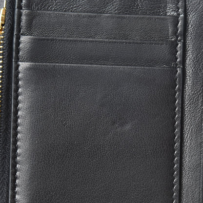 Saint Laurent Lambskin Matelasse Monogram Vicky Tri-Fold Wallet Black 8 of 10