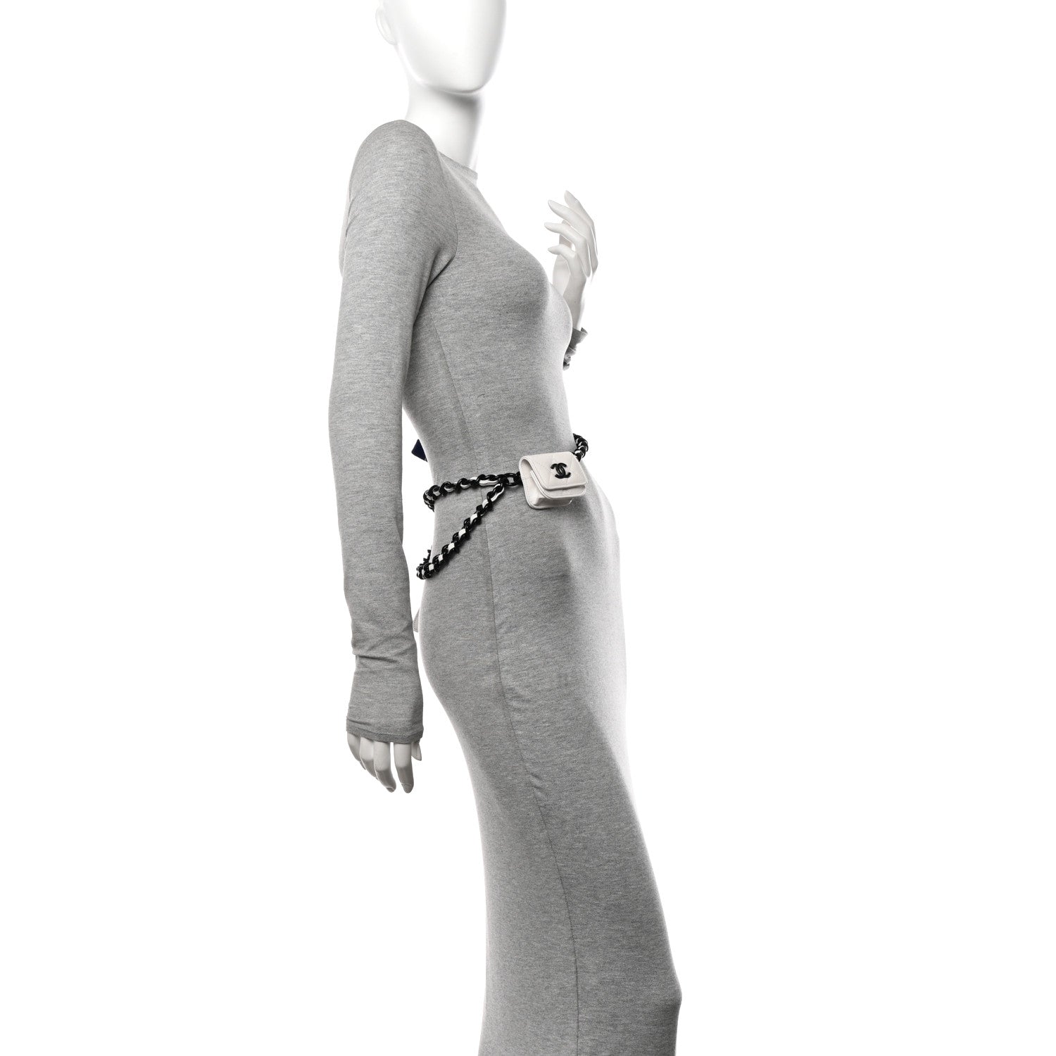 Chanel Caviar Quilted Airpods Pro Holder Belt White 2 of 11