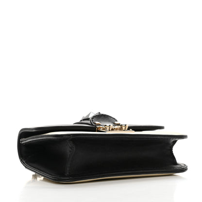 Valentino Garavani Vitello Mini Glam Lock Rockstud Flap Black Light Ivory 5 of 12