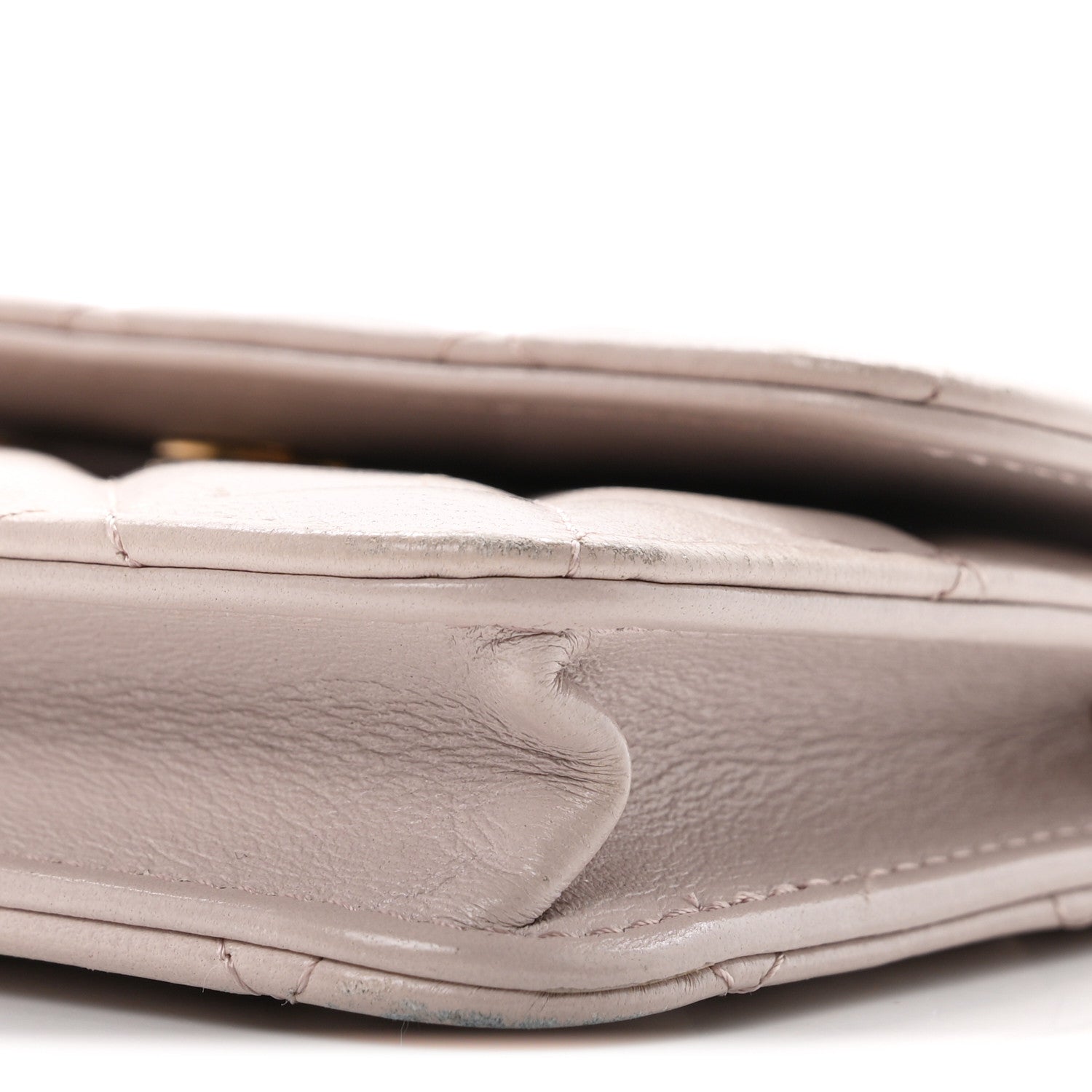 Chanel Lambskin Quilted CC Pearl Crush Wallet on Chain WOC Light Purple 11 of 13