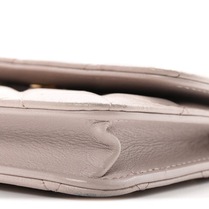 Chanel Lambskin Quilted CC Pearl Crush Wallet on Chain WOC Light Purple 11 of 13