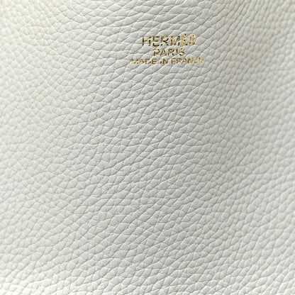 Hermes Taurillon Clemence Double Sens 36 Reversible Tote Gris Perle Etain 13 of 15