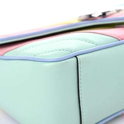 Gucci Calfskin Matelasse Diagonal Small GG Marmont Shoulder Bag Multicolor Pastel 8 of 14
