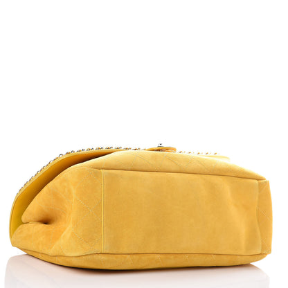 Chanel x Pharrell Williams Suede Lambskin XXL Flap Bag Yellow 4 of 13