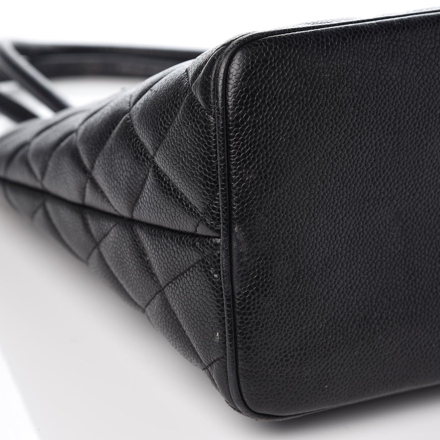 Caviar Quilted Medallion Tote Black