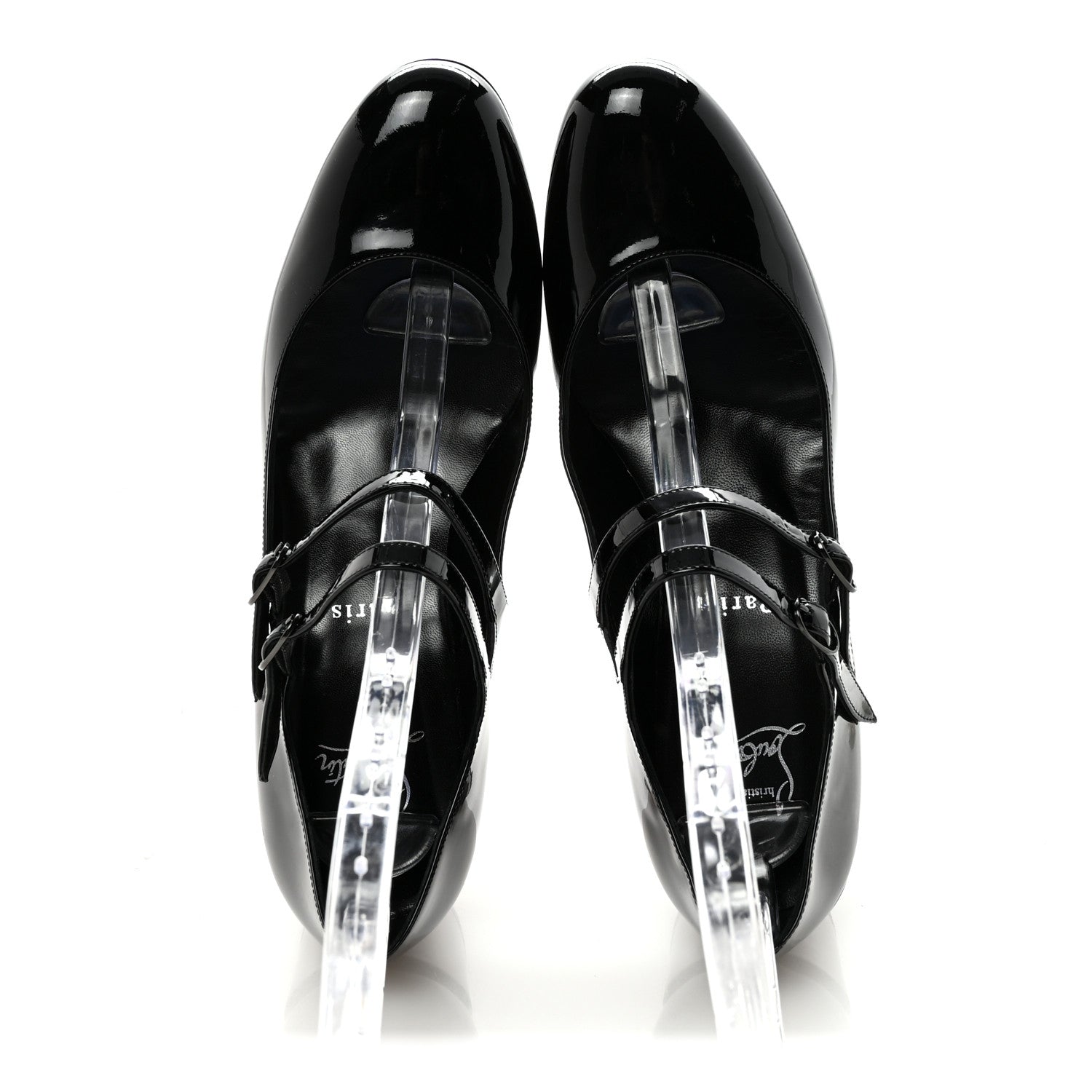 Christian Louboutin Patent Miss Jane Mary Janes 55 Pumps 39.5 Black 2 of 8