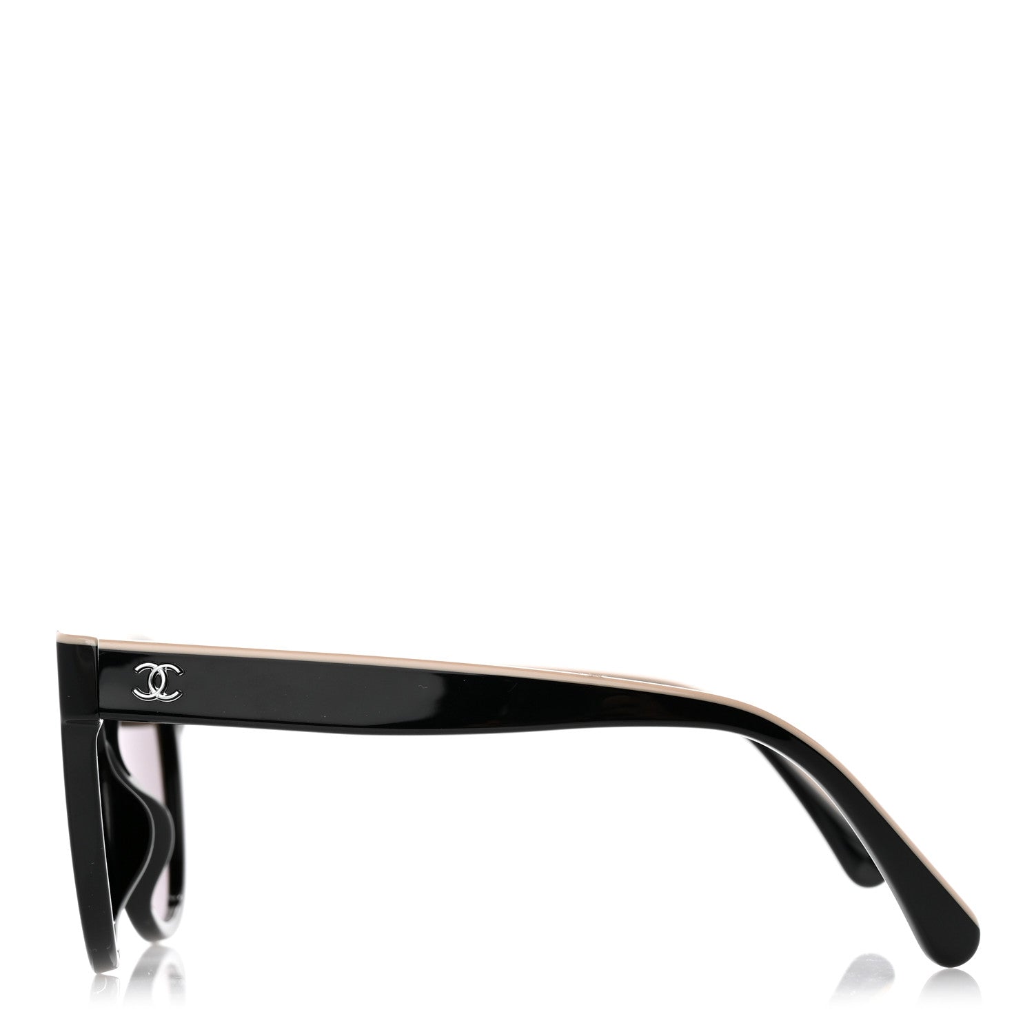 Chanel Acetate CC Butterfly Sunglasses 5414 Black Beige 3 of 10