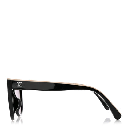 Chanel Acetate CC Butterfly Sunglasses 5414 Black Beige 3 of 10