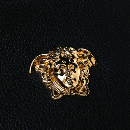 Versace Grained Calfskin Medusa Messenger Bag Black 13 of 13