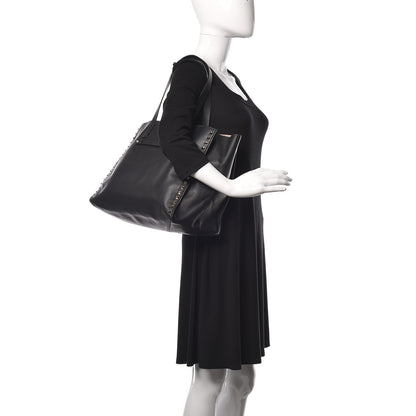 Valentino Garavani Nappa Medium Rockstud Soft Tote Black 2 of 9