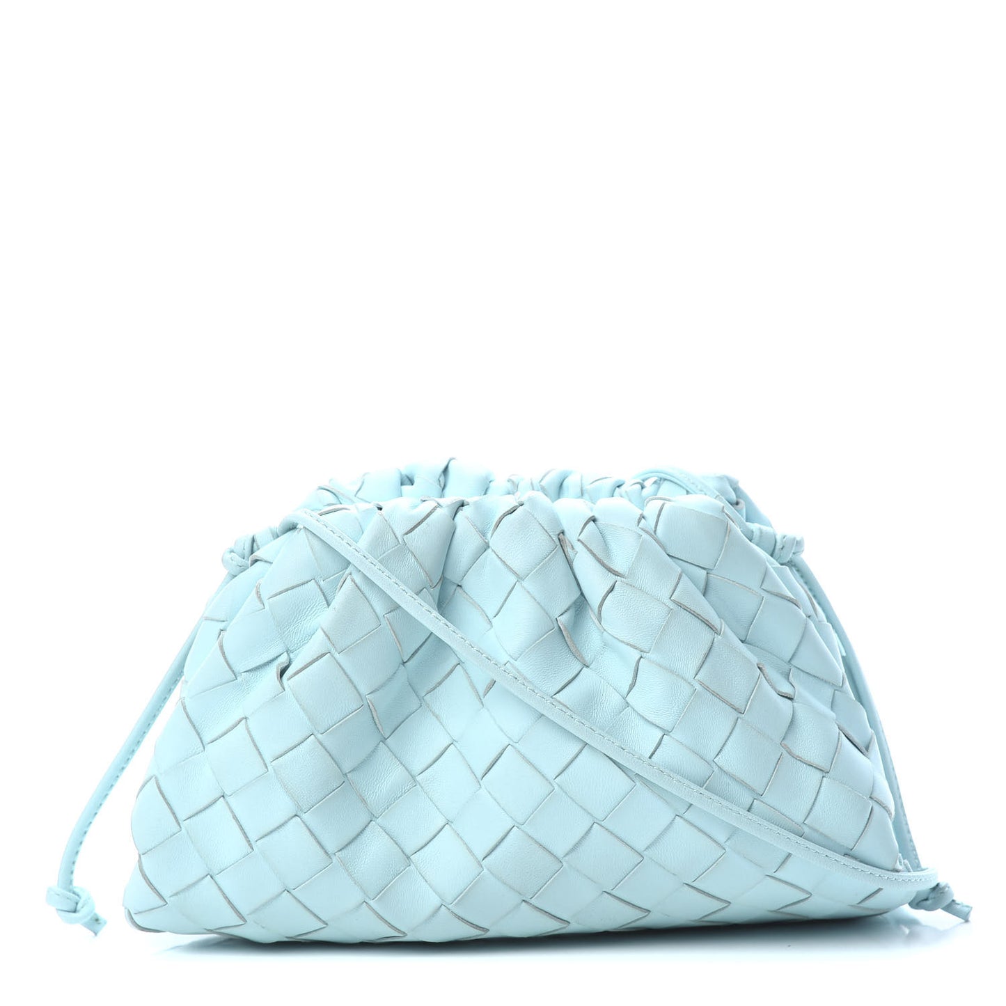 Nappa Intrecciato The Mini Pouch Topazio Silver