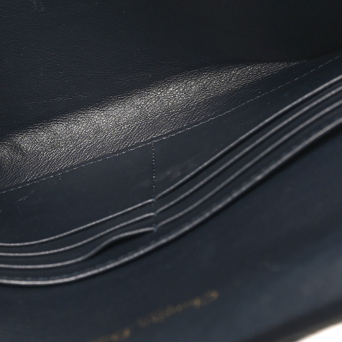 Oblique Saddle Chain Long Wallet Blue