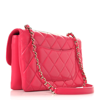 Chanel Lambskin Quilted Medium Trendy CC Flap Dark Pink 3 of 10