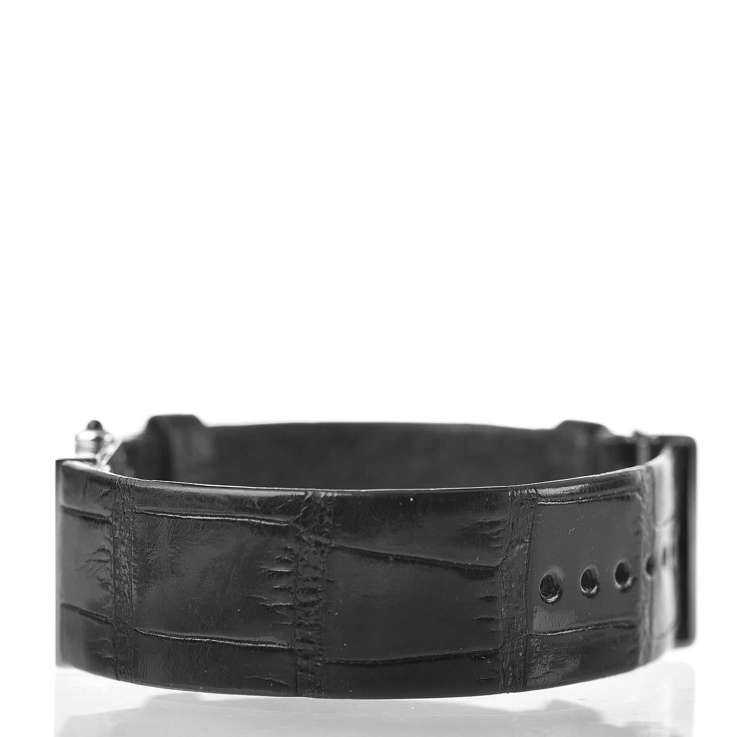 Chanel Stainless Steel Alligator 19mm Acier Quartz Watch Black 4 of 9