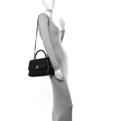 Chanel Caviar Quilted Small Coco Handle Flap Black 2 of 11