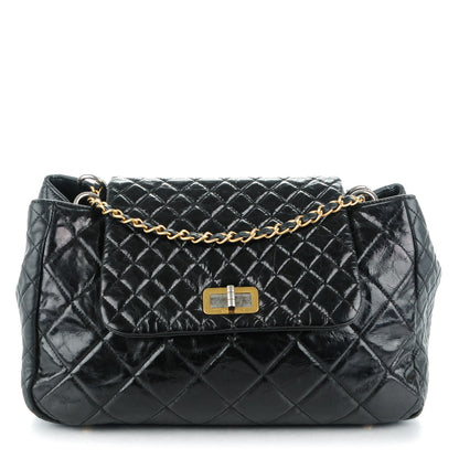 Chanel Glazed Calfskin Quilted Large Mademoiselle East West Flap Black 1 of 8