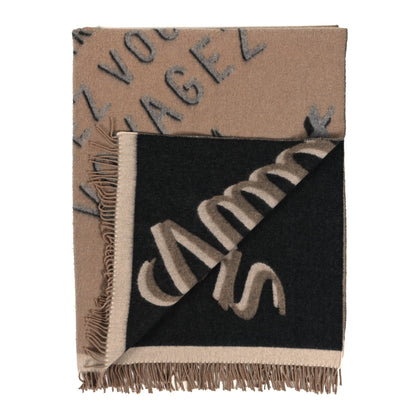 Louis Vuitton Wool Cashmere Voyage Blanket Marron 2 of 3