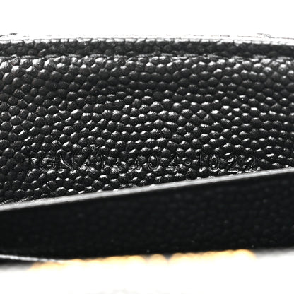 Saint Laurent Grain De Poudre Matelasse Chevron Small Monogram Envelope Wallet Black 7 of 8
