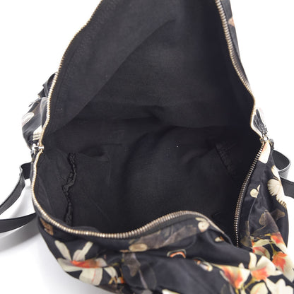 Givenchy Nylon Calfskin Magnolia and Moth Print Backpack Black 5 of 7
