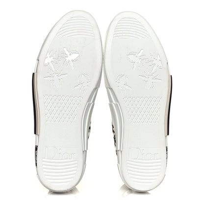 Christian Dior Technical Canvas Oblique Mens B23 High Top Sneakers 44 White Black 5 of 9