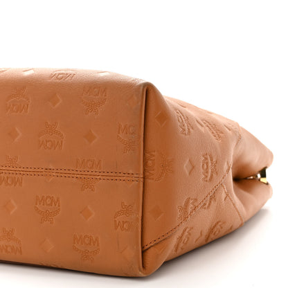MCM Calfskin Ottomar Monogram Medium Klara Hobo Cognac 10 of 11