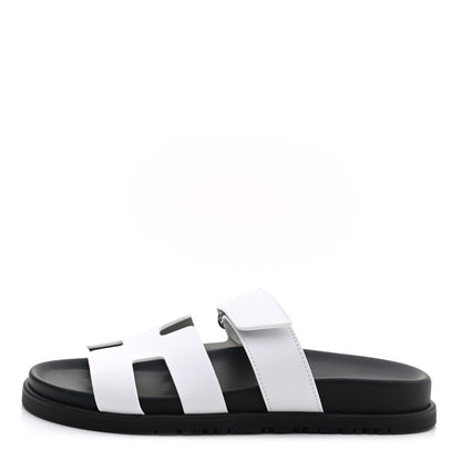 Hermes Calfskin Womens Chypre Sandals 36 White 1 of 9