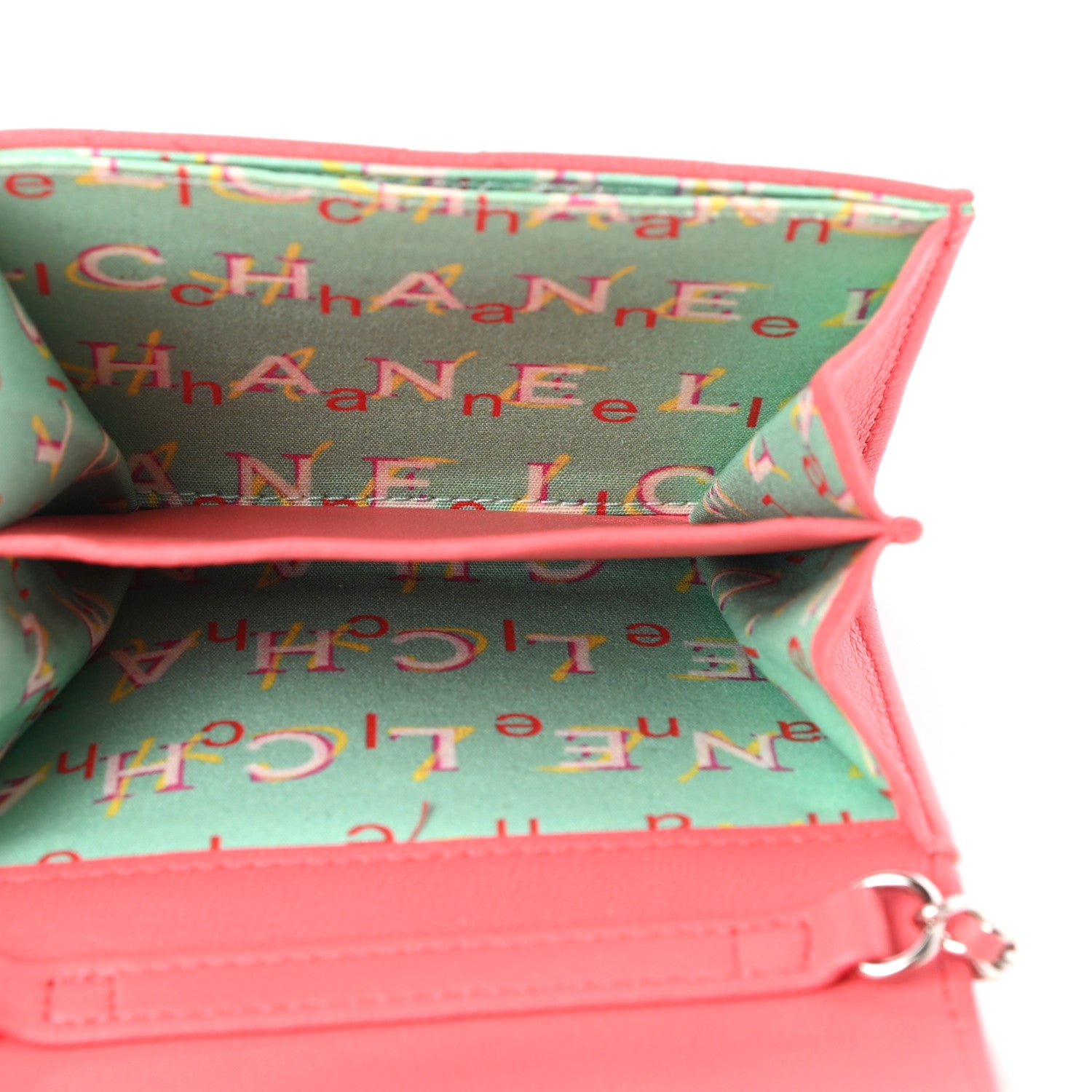 Chanel Lambskin Quilted Clutch With Chain Pink 5 of 8