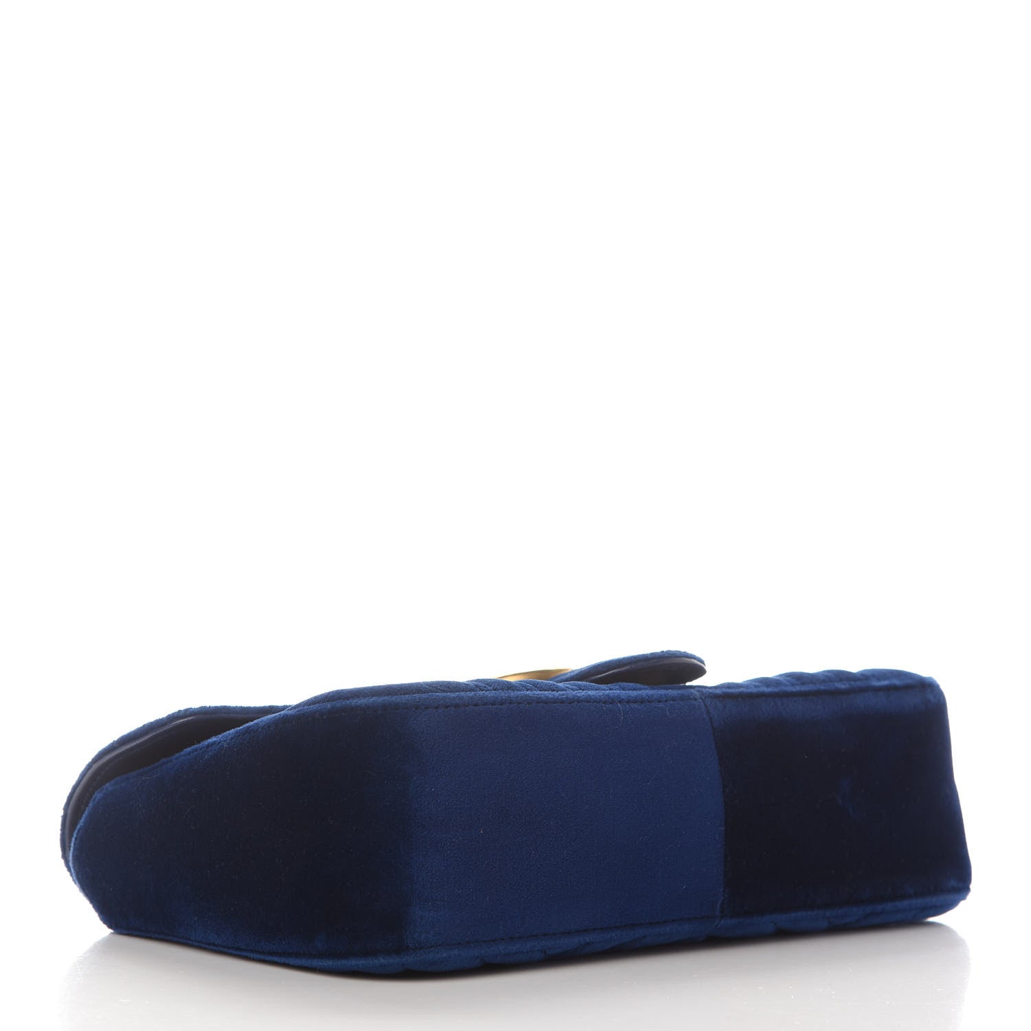 Gucci Velvet Matelasse Small GG Marmont Shoulder Bag Cobalt Blue 3 of 10