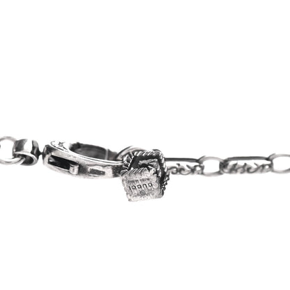 Gucci Sterling Silver Rock Crystal Textured G-Cube Pendant Necklace 5 of 5