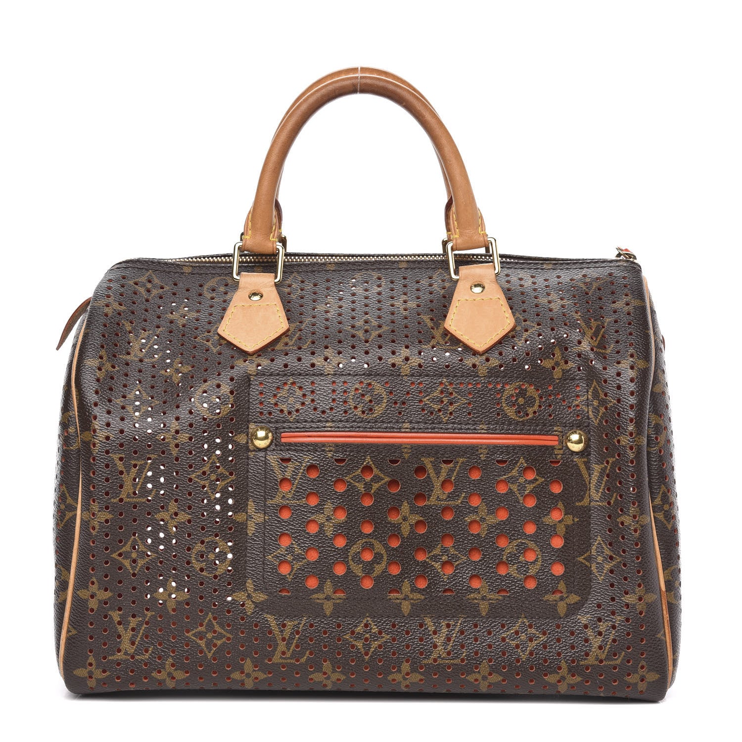Louis Vuitton Monogram Perforated Speedy 30 Orange 1 of 13