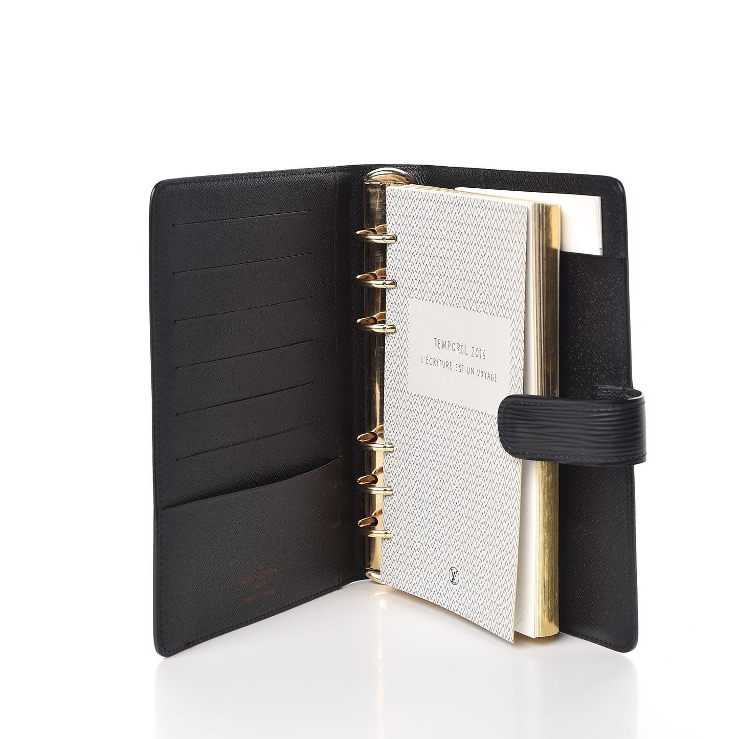 Epi Medium Ring Agenda Cover Black