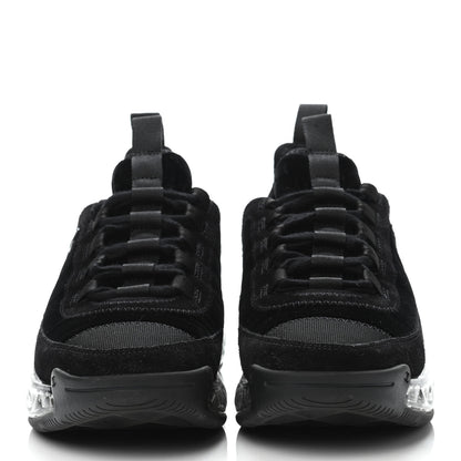 Chanel Suede Calfskin Velvet Grosgrain CC Sneakers 36 Black 2 of 4