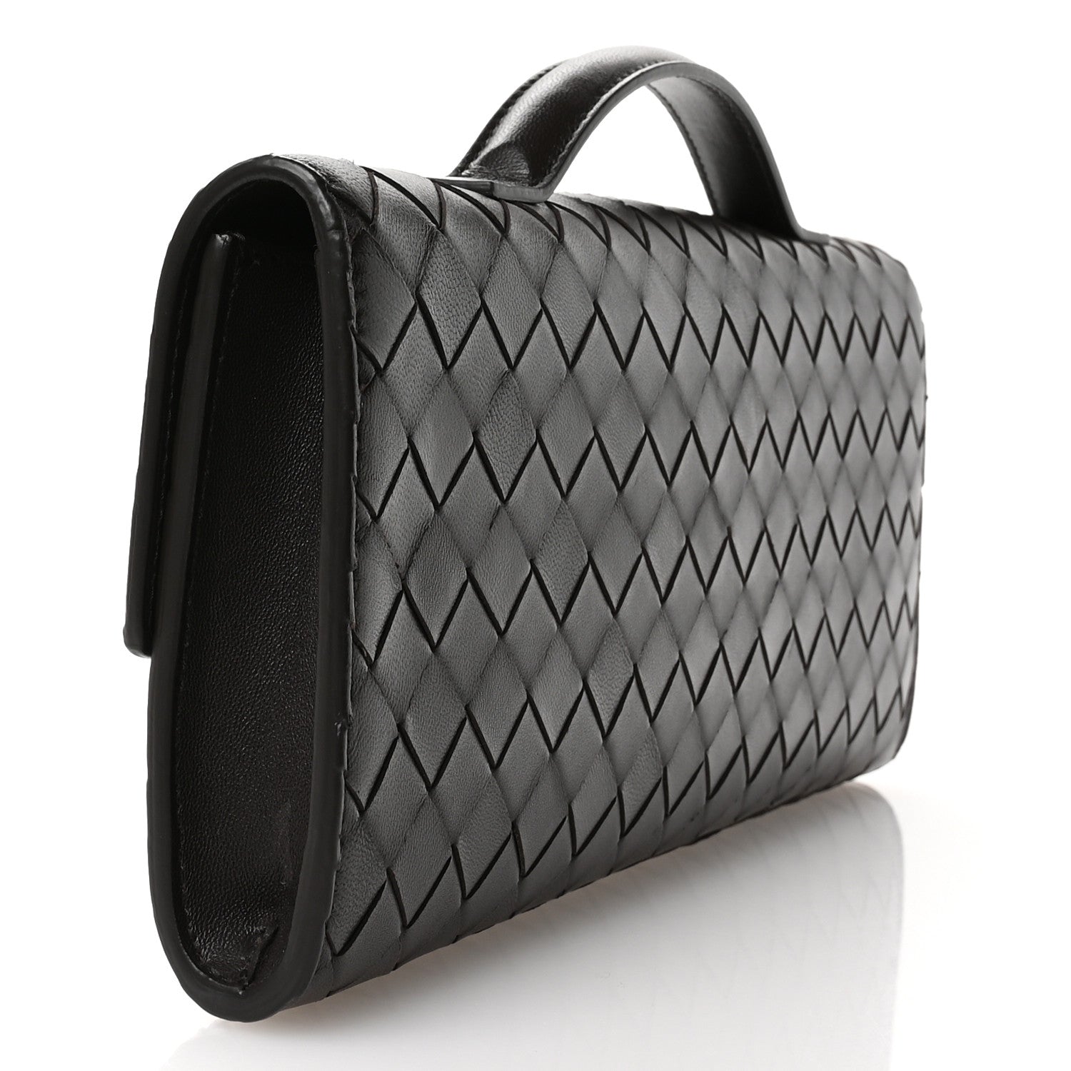 Bottega Veneta Nappa Intrecciato Long Andiamo Top Handle Clutch Fondant 3 of 11