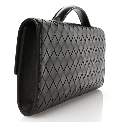 Bottega Veneta Nappa Intrecciato Long Andiamo Top Handle Clutch Fondant 3 of 11