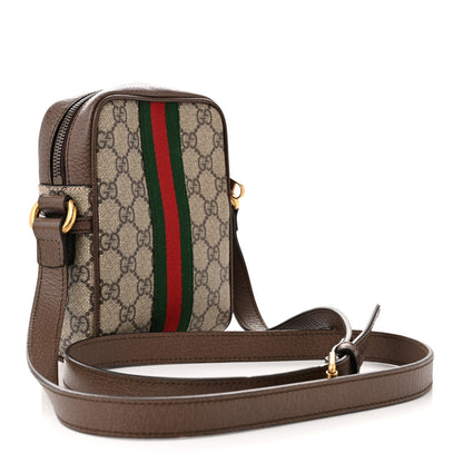 Gucci GG Supreme Monogram Web Mini Ophidia Messenger Brown 3 of 13