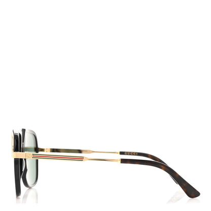 Gucci Squared Aviator GG Sunglasses GG0200S Black 3 of 8