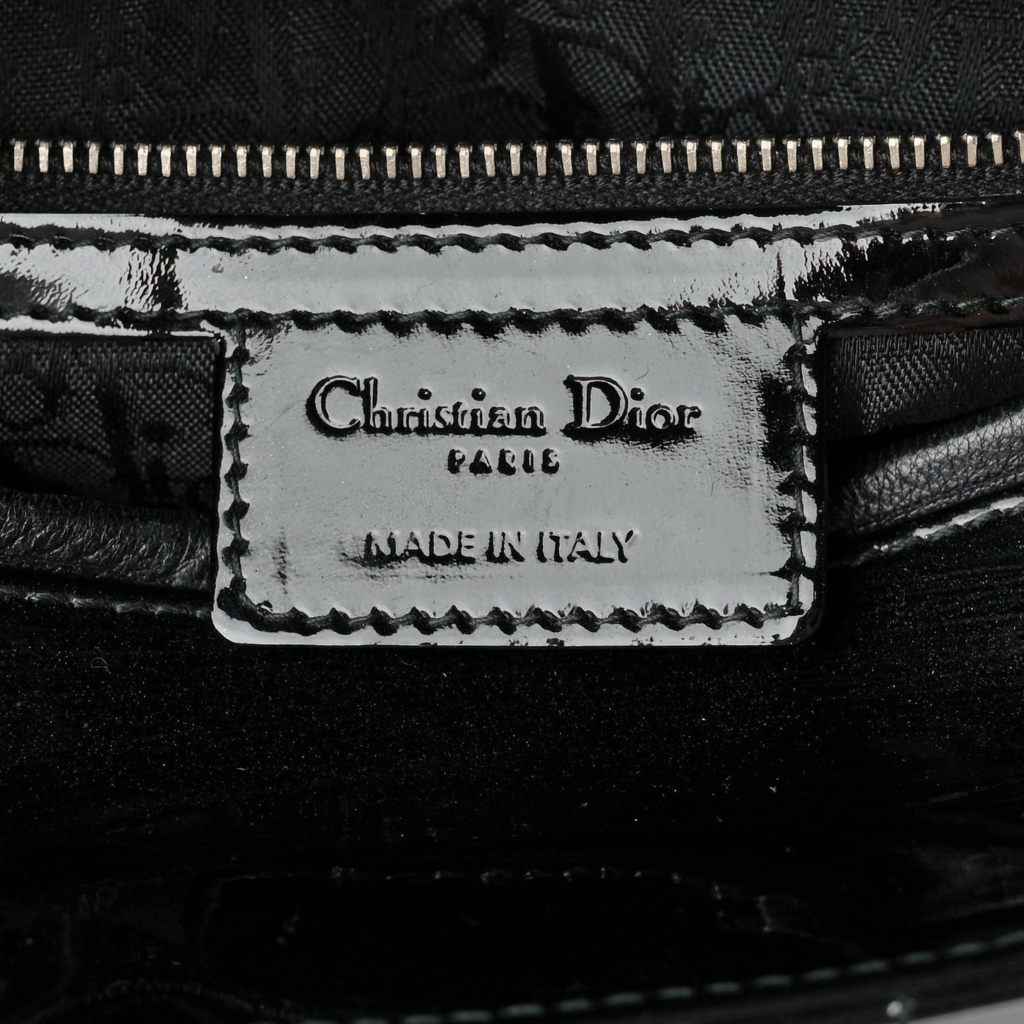 Patent Cannage Large Lady Dior Black