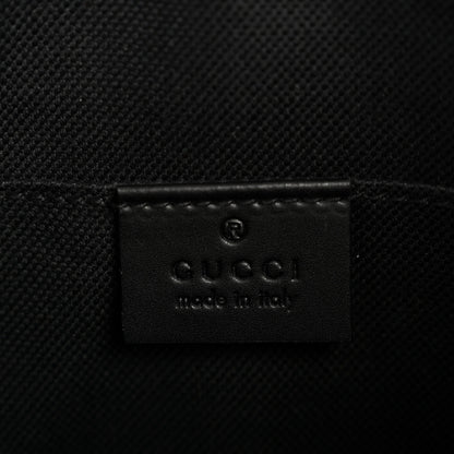 Gucci GG Supreme Monogram Web Small Flat Messenger Bag Black Grey 6 of 13