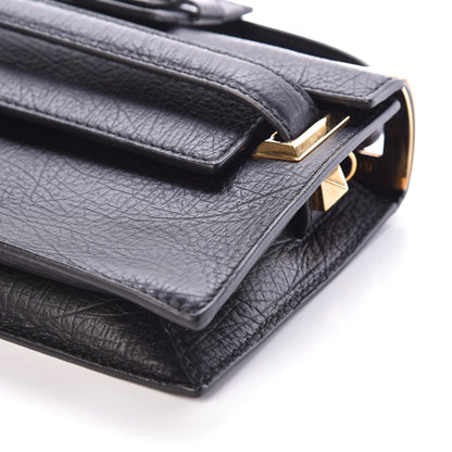 Valentino Garavani Calfskin Elephant Embossed My Rockstud Clutch Black 8 of 8