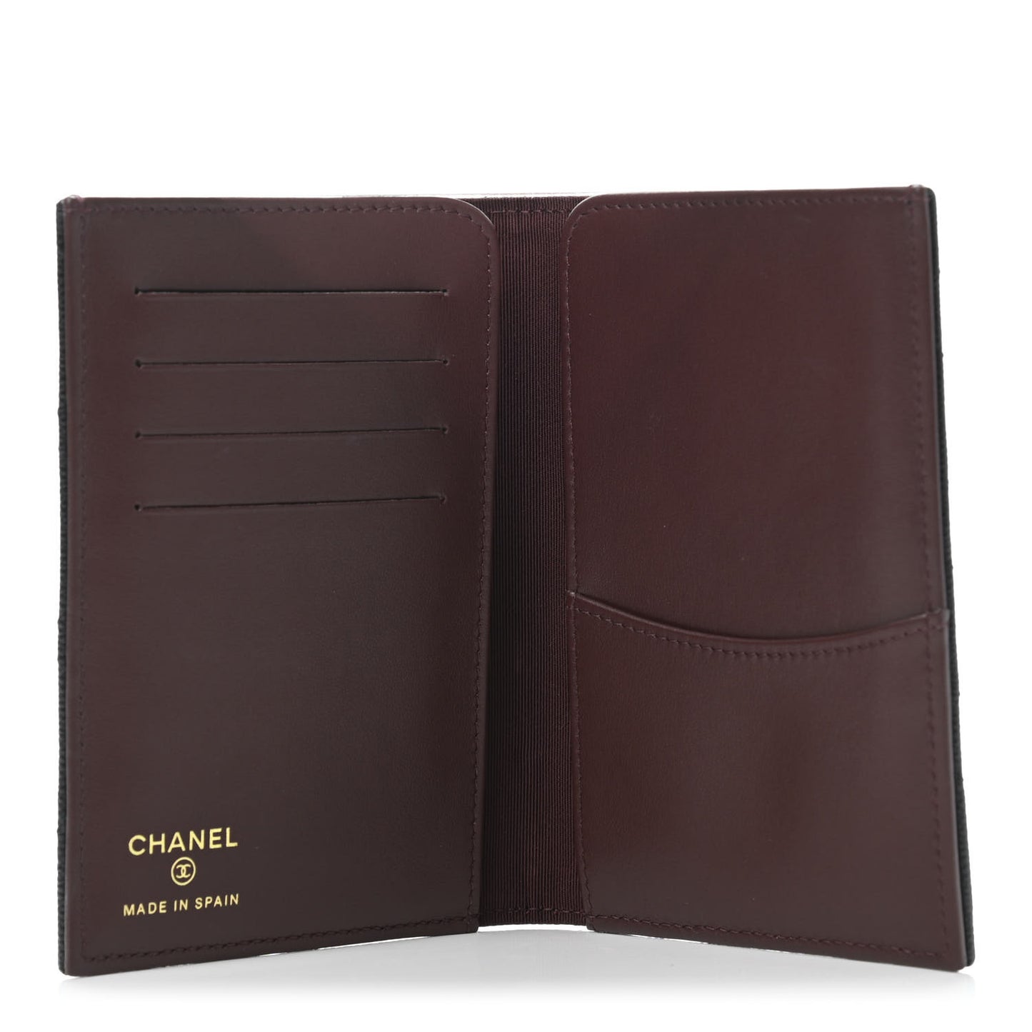 Caviar Quilted Passport Holder Black